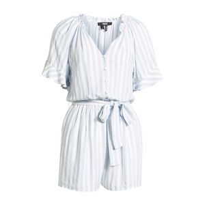 PAIGE Ice Blue Harmony Shorts Romper